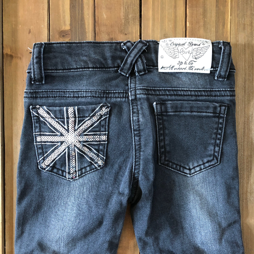 Faded Black Designer Jeans
